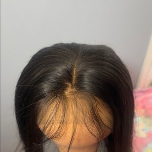 Natural Black Women’s human Lace Front Wig with Baby Hairs